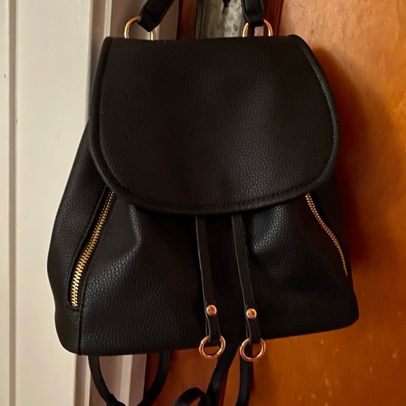 black mini backpack purse